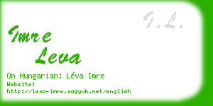 imre leva business card