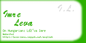 imre leva business card